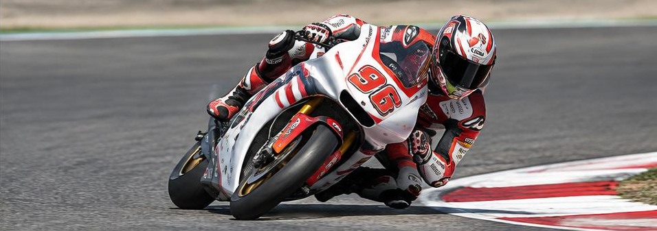 Moto2 racing vehicle on track