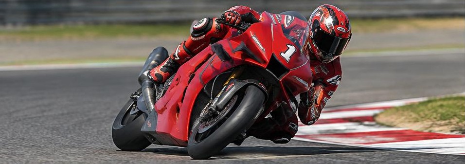 MotoGP racing vehicle on track